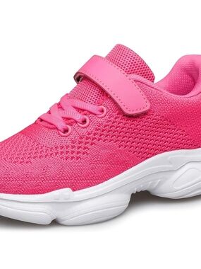 Kids Pink Athletic Sneakers - Breathable Slip-On Size 5.5 (37)